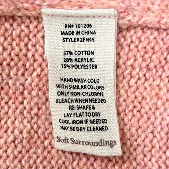 Soft Surroundings Cable Knit Mock Neck Nisette Sweater - Picture 10 of 10